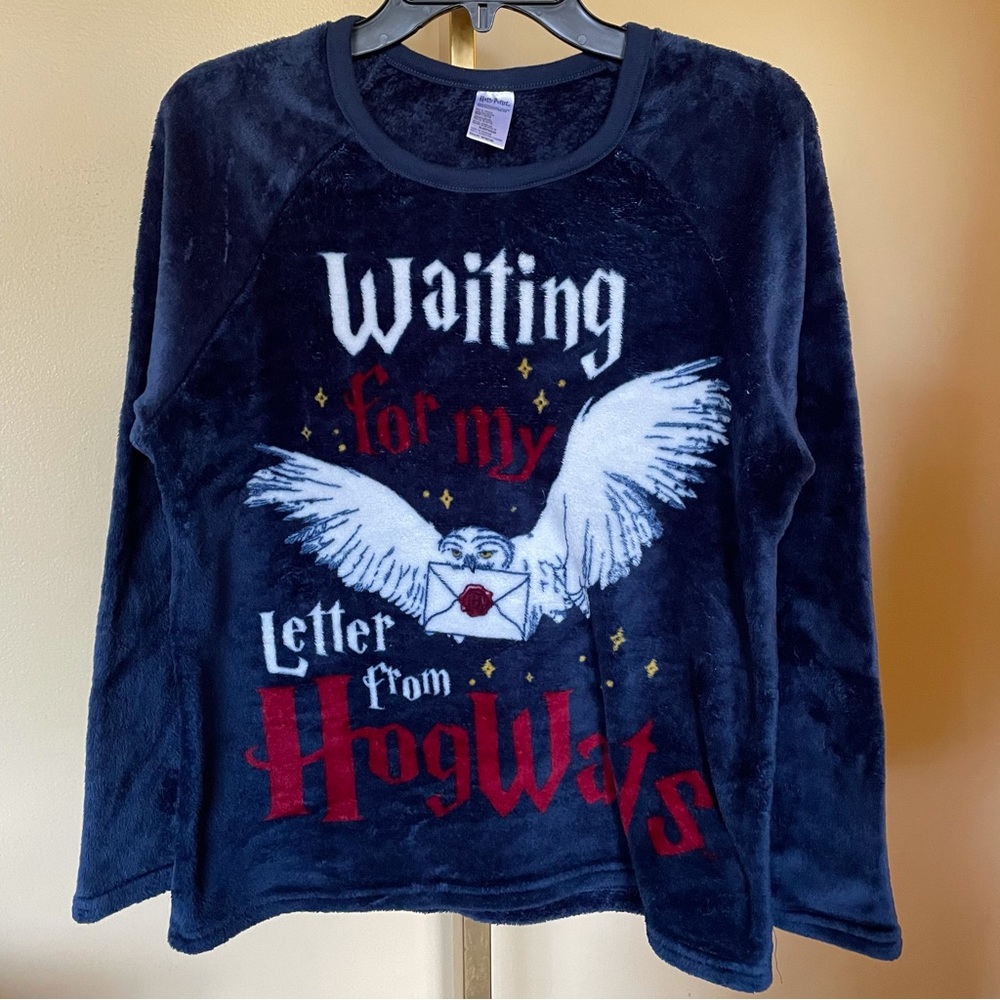 Harry Potter Hogwart’s Owl Blue PJ Lounge Sleep Top 12/14